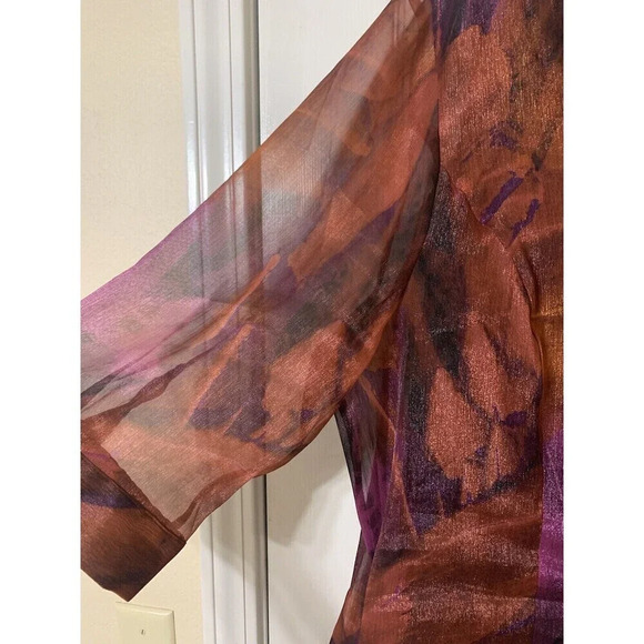 Catherine’s (Maggie Barnes) Sheer Blouse W Attached Tank Size 1X Lightweight E1 - Picture 2 of 8